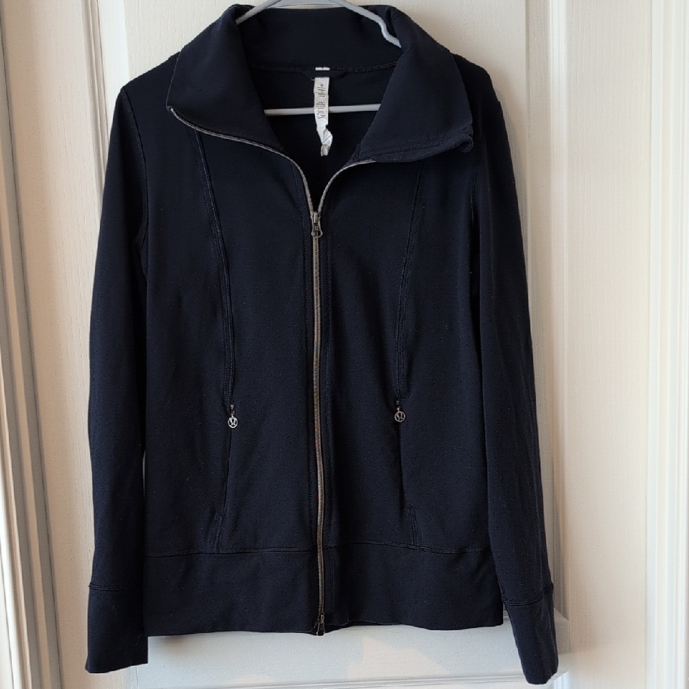 Lululemon Athletica Black Bomber Jacket Minimalist Design